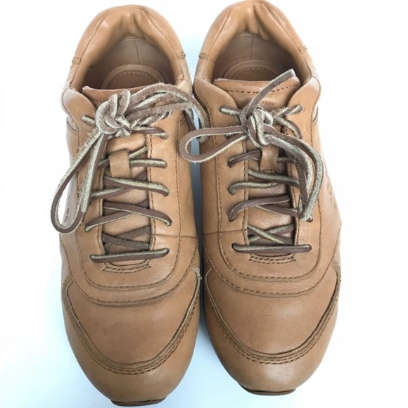 Coach Raeann Brown Leather Sneaker Shoes 6 - Picture 4 of 8